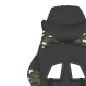 vidaXL Silla gaming masaje reposapiés cuero sintético negro camuflaje vidaXL Silla gaming masaje reposapiés cuero sintético negro camuflaje