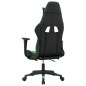 vidaXL Silla gaming de masaje y reposapiés cuero sintético negro verde vidaXL Silla gaming de masaje y reposapiés cuero sintético negro verde