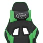vidaXL Silla gaming de masaje y reposapiés cuero sintético negro verde vidaXL Silla gaming de masaje y reposapiés cuero sintético negro verde