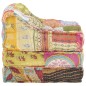 vidaXL Puf modular de tela patchwork