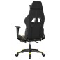 vidaXL Silla gaming masaje y reposapiés cuero sintético negro dorado vidaXL Silla gaming masaje y reposapiés cuero sintético negro dorado