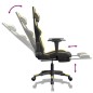 vidaXL Silla gaming masaje y reposapiés cuero sintético negro dorado vidaXL Silla gaming masaje y reposapiés cuero sintético negro dorado