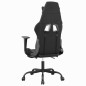 vidaXL Silla gaming de masaje y reposapiés cuero sintético negro gris vidaXL Silla gaming de masaje y reposapiés cuero sintético negro gris