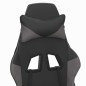 vidaXL Silla gaming de masaje y reposapiés cuero sintético negro gris vidaXL Silla gaming de masaje y reposapiés cuero sintético negro gris
