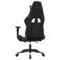 vidaXL Silla gaming masaje y reposapiés cuero sintético negro blanco vidaXL Silla gaming masaje y reposapiés cuero sintético negro blanco