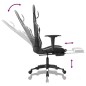 vidaXL Silla gaming masaje y reposapiés cuero sintético negro blanco vidaXL Silla gaming masaje y reposapiés cuero sintético negro blanco