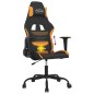vidaXL Silla gaming de masaje tela negro y naranja vidaXL Silla gaming de masaje tela negro y naranja