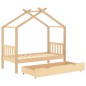 vidaXL Estructura de cama infantil con cajón madera de pino 80x160 cm vidaXL Estructura de cama infantil con cajón madera de pino 80x160 cm