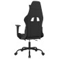 vidaXL Silla gaming de masaje con reposapiés tela negro y blanco vidaXL Silla gaming de masaje con reposapiés tela negro y blanco