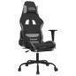 vidaXL Silla gaming de masaje con reposapiés tela negro y gris claro vidaXL Silla gaming de masaje con reposapiés tela negro y gris claro