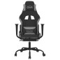 vidaXL Silla gaming de masaje con reposapiés tela negro y gris claro vidaXL Silla gaming de masaje con reposapiés tela negro y gris claro