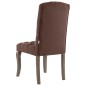 vidaXL Sillas de comedor 2 uds tela marrón efecto lino vidaXL Sillas de comedor 2 uds tela marrón efecto lino