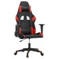 vidaXL Silla gaming de masaje cuero sintético negro y rojo vidaXL Silla gaming de masaje cuero sintético negro y rojo