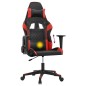 vidaXL Silla gaming de masaje cuero sintético negro y rojo vidaXL Silla gaming de masaje cuero sintético negro y rojo