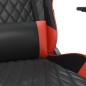 vidaXL Silla gaming de masaje cuero sintético negro y rojo vidaXL Silla gaming de masaje cuero sintético negro y rojo