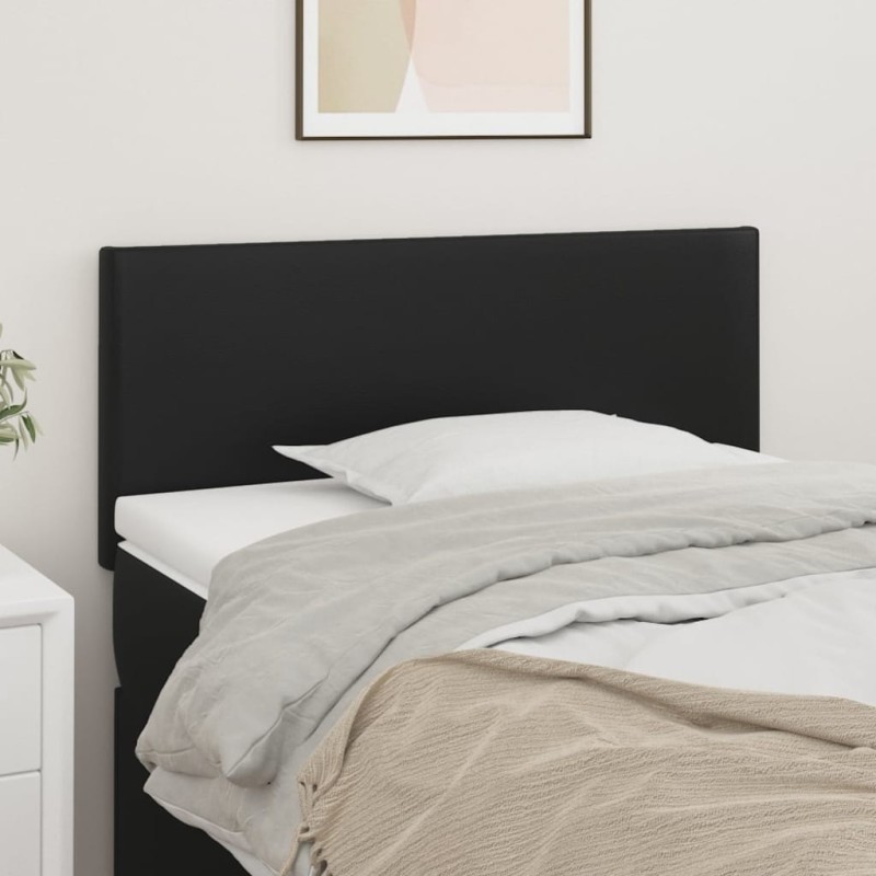 vidaXL Cabecero de cuero sintético negro 80x5x78/88 cm vidaXL Cabecero de cuero sintético negro 80x5x78/88 cm