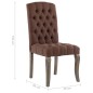 vidaXL Sillas de comedor 2 uds tela marrón efecto lino vidaXL Sillas de comedor 2 uds tela marrón efecto lino