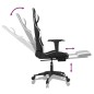 vidaXL Silla gaming masaje y reposapiés cuero sintético negro blanco vidaXL Silla gaming masaje y reposapiés cuero sintético negro blanco