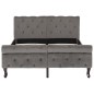 vidaXL Estructura de cama de terciopelo gris 120x200 cm