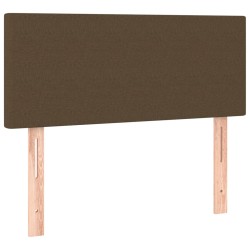 vidaXL Cabecero de tela marrón oscuro 90x5x78/88 cm