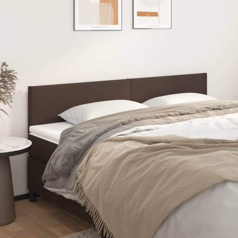 vidaXL Cabeceros 2 unidades de cuero sintético marrón 80x5x78/88 cm vidaXL Cabeceros 2 unidades de cuero sintético marrón 80x5x78/88 cm