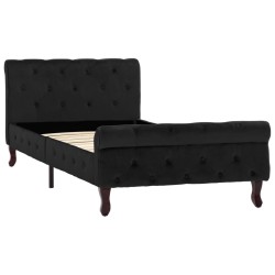 vidaXL Estructura de cama de terciopelo negro 90x200 cm