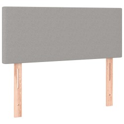 vidaXL Cabecero de tela gris claro 100x5x78/88 cm