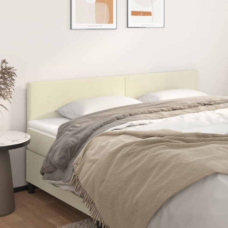 vidaXL Cabeceros 2 unidades cuero sintético color crema 90x5x78/88cm vidaXL Cabeceros 2 unidades cuero sintético color crema 90x5x78/88cm