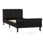vidaXL Estructura de cama de terciopelo negro 90x200 cm vidaXL Estructura de cama de terciopelo negro 90x200 cm