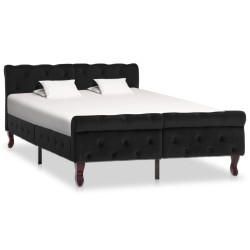 vidaXL Estructura de cama de terciopelo negro 120x200 cm
