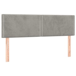 vidaXL Cabeceros 2 unidades terciopelo gris claro 72x5x78/88 cm