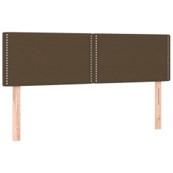 vidaXL Cabeceros 2 unidades tela marrón oscuro 72x5x78/88 cm