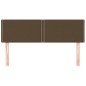 vidaXL Cabeceros 2 unidades tela marrón oscuro 72x5x78/88 cm