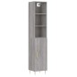 vidaXL Aparador alto madera contrachapada gris Sonoma 34,5x34x180 cm vidaXL Aparador alto madera contrachapada gris Sonoma 34,5x34x180 cm