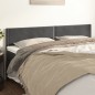 vidaXL Cabeceros 2 unidades de terciopelo gris oscuro 100x5x78/88 cm vidaXL Cabeceros 2 unidades de terciopelo gris oscuro 100x5x78/88 cm