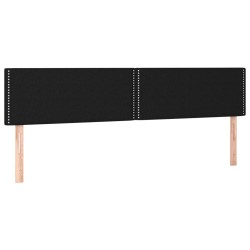 vidaXL Cabeceros 2 unidades de tela negro 100x5x78/88 cm