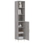 vidaXL Aparador alto madera contrachapada gris Sonoma 34,5x34x180 cm vidaXL Aparador alto madera contrachapada gris Sonoma 34,5x34x180 cm