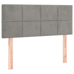 vidaXL Cabecero de terciopelo gris claro 100x5x78/88 cm