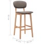 vidaXL Taburetes de cocina 2 unidades tela gris taupe vidaXL Taburetes de cocina 2 unidades tela gris taupe