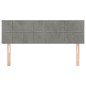 vidaXL Cabeceros 2 unidades terciopelo gris claro 72x5x78/88 cm