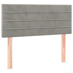 vidaXL Cabecero de terciopelo gris claro 90x5x78/88 cm