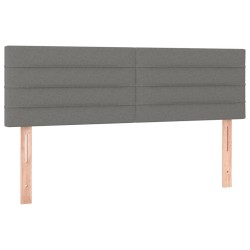vidaXL Cabeceros 2 unidades tela gris oscuro 72x5x78/88 cm