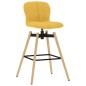 vidaXL Taburetes de barra giratorios 2 unidades tela amarillo vidaXL Taburetes de barra giratorios 2 unidades tela amarillo