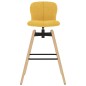 vidaXL Taburetes de barra giratorios 2 unidades tela amarillo vidaXL Taburetes de barra giratorios 2 unidades tela amarillo