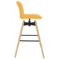vidaXL Taburetes de barra giratorios 2 unidades tela amarillo vidaXL Taburetes de barra giratorios 2 unidades tela amarillo