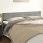 vidaXL Cabeceros 2 unidades de terciopelo gris claro 80x5x78/88 cm vidaXL Cabeceros 2 unidades de terciopelo gris claro 80x5x78/88 cm