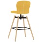 vidaXL Taburetes de barra giratorios 2 unidades tela amarillo vidaXL Taburetes de barra giratorios 2 unidades tela amarillo
