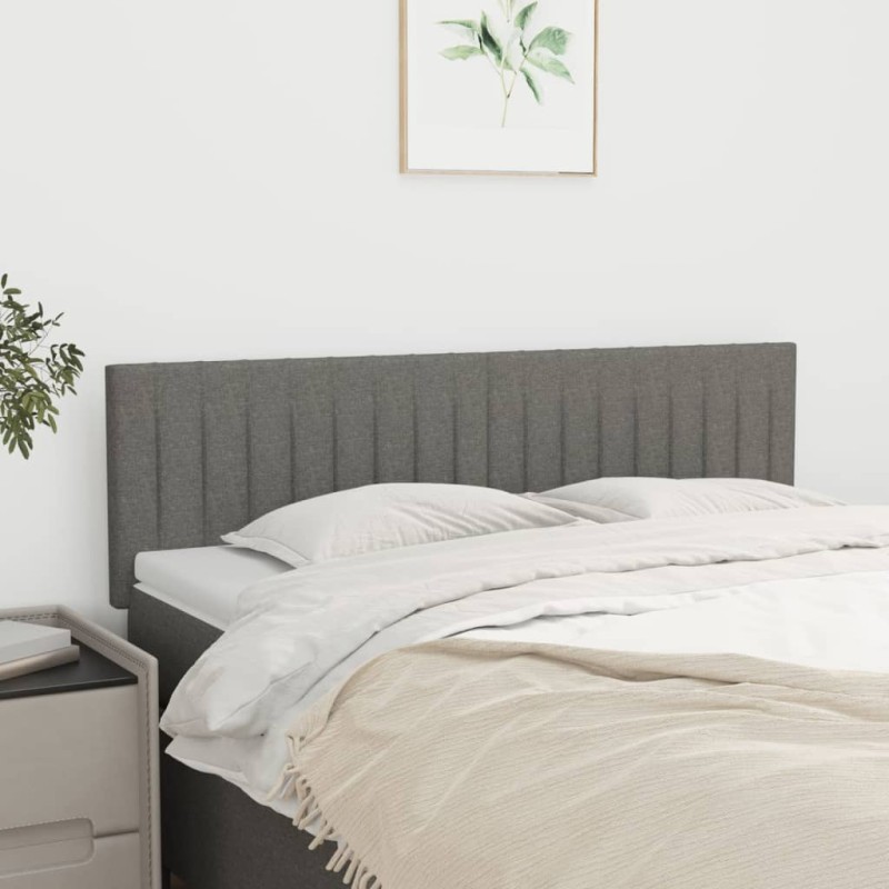 vidaXL Cabeceros 2 unidades tela gris oscuro 72x5x78/88 cm vidaXL Cabeceros 2 unidades tela gris oscuro 72x5x78/88 cm