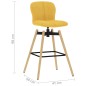 vidaXL Taburetes de barra giratorios 2 unidades tela amarillo vidaXL Taburetes de barra giratorios 2 unidades tela amarillo