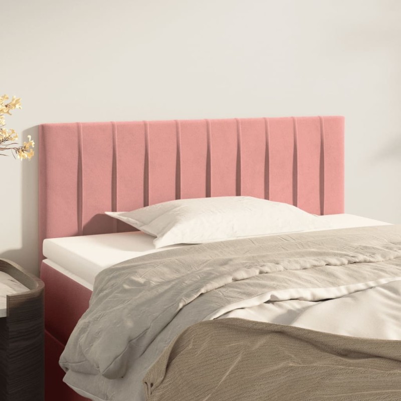 vidaXL Cabecero de terciopelo rosa 100x5x78/88 cm
